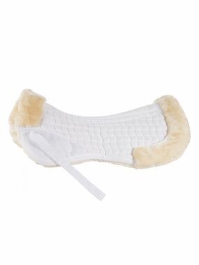 White Sheepskin Jump Half Pad